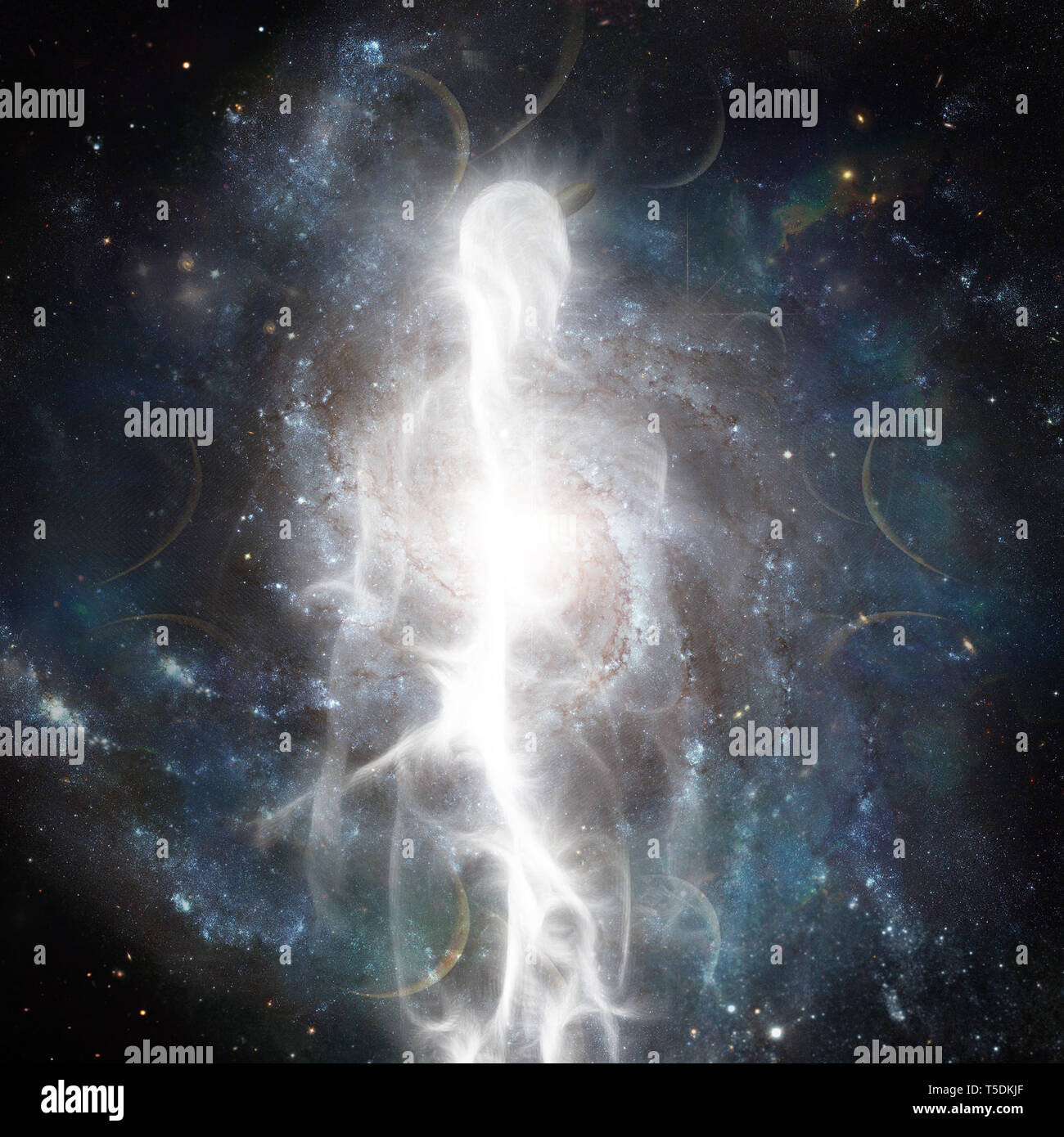 Spirit Emerges From Space Soul Or Aura Stock Photo Alamy
