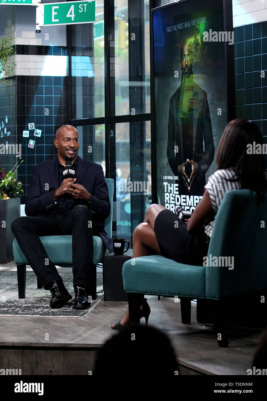 New York, USA. 23 Apr, 2019. Van Jones at BUILD Series, discussing the