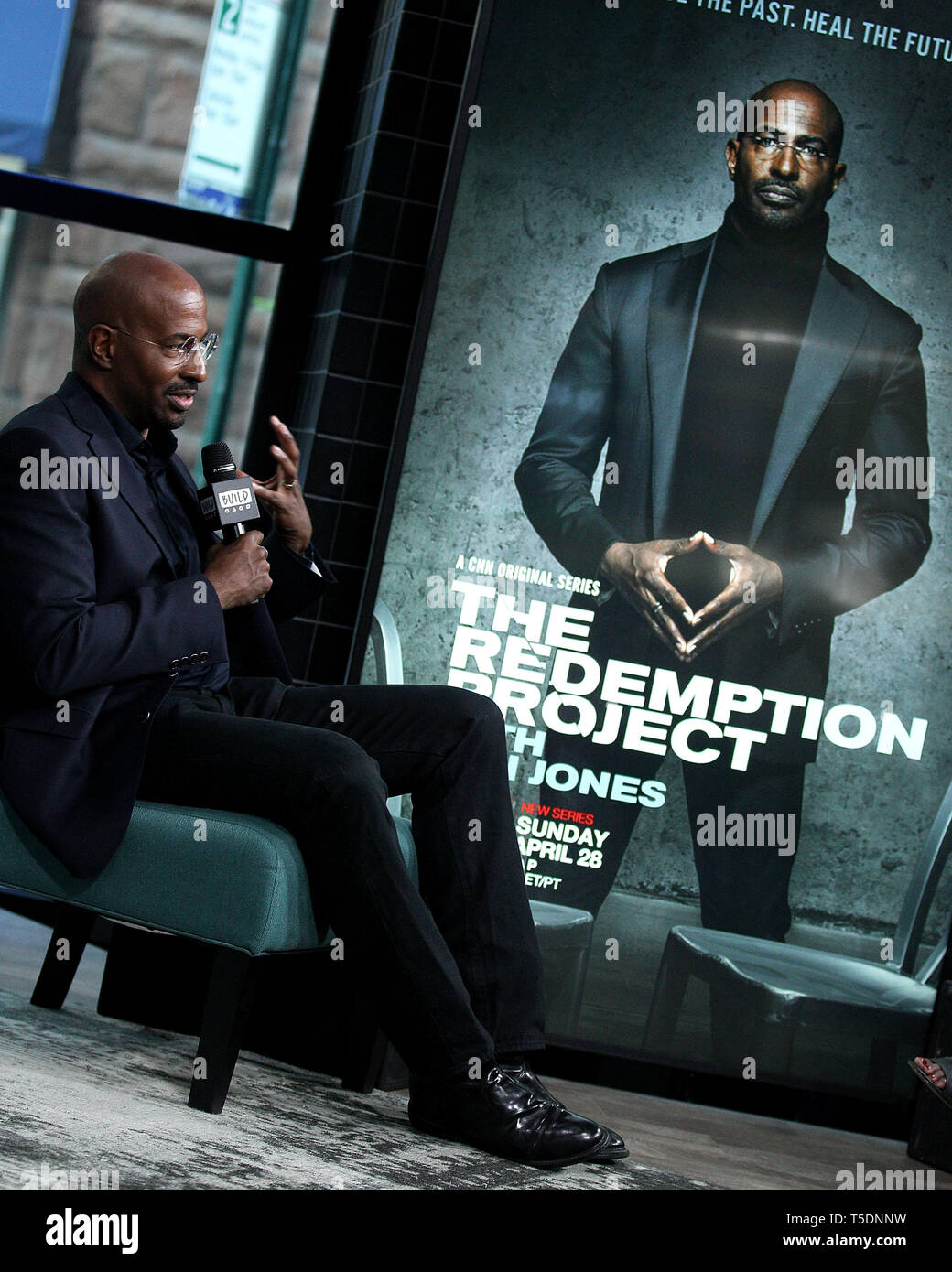 New York, USA. 23 Apr, 2019. Van Jones at BUILD Series, discussing the