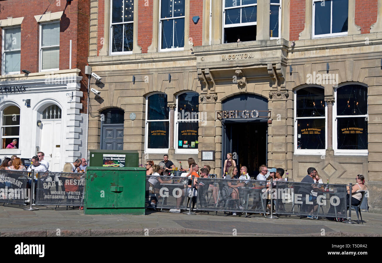 Bars & Restaurants at Weekday Cross, Nottingham Stock Photo