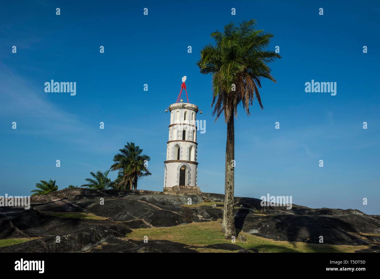 Old lighthouse in Kourou, French Guiana Stock Photo