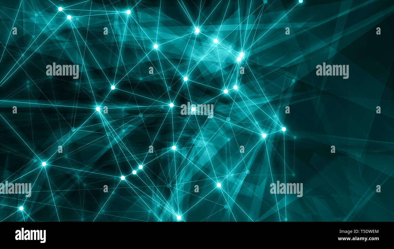 Technology abstract style illustration presentation layout triangles random geometric elements Stock Photo