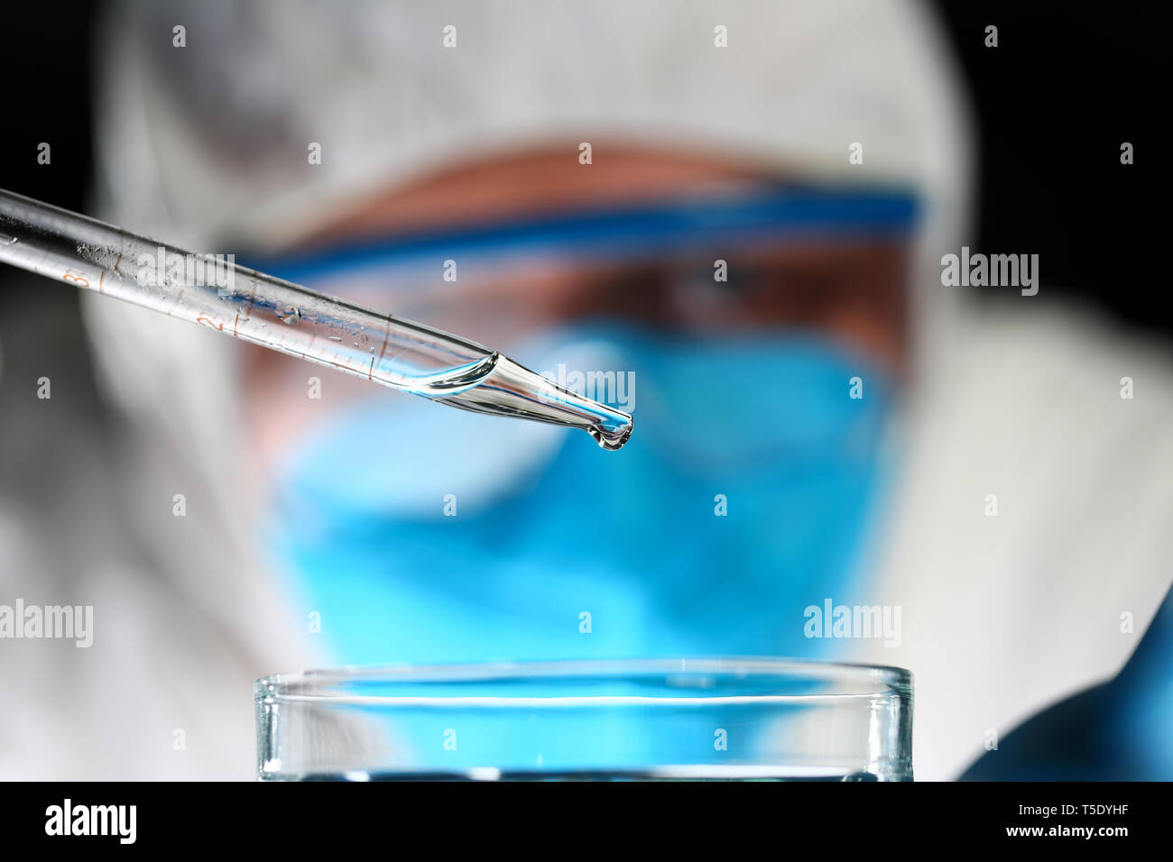 Dropper Containing Reagent Pharmaceutical Fluid Stock Photo