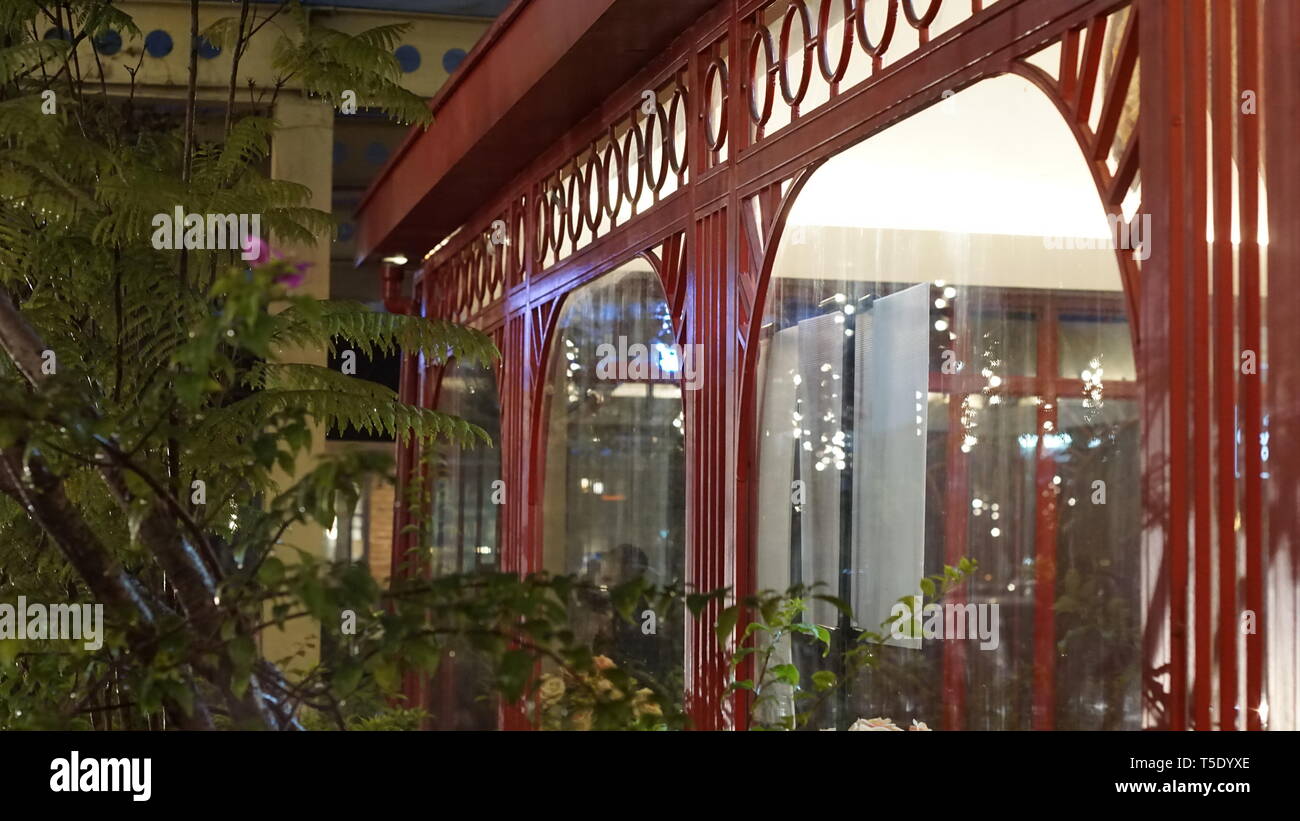 windows separation frame at cafe Stock Photo - Alamy
