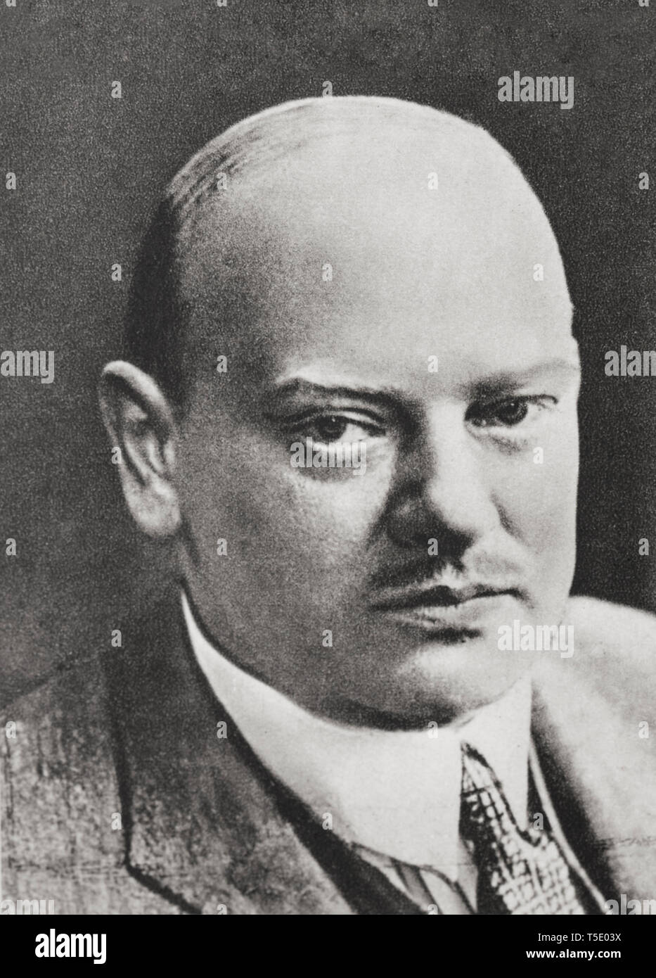 Gustav Ernst Stresemann (1878 – 1929) was a German statesman who served as Chancellor in 1923 (for a brief period of 102 days) and Foreign Minister Stock Photo