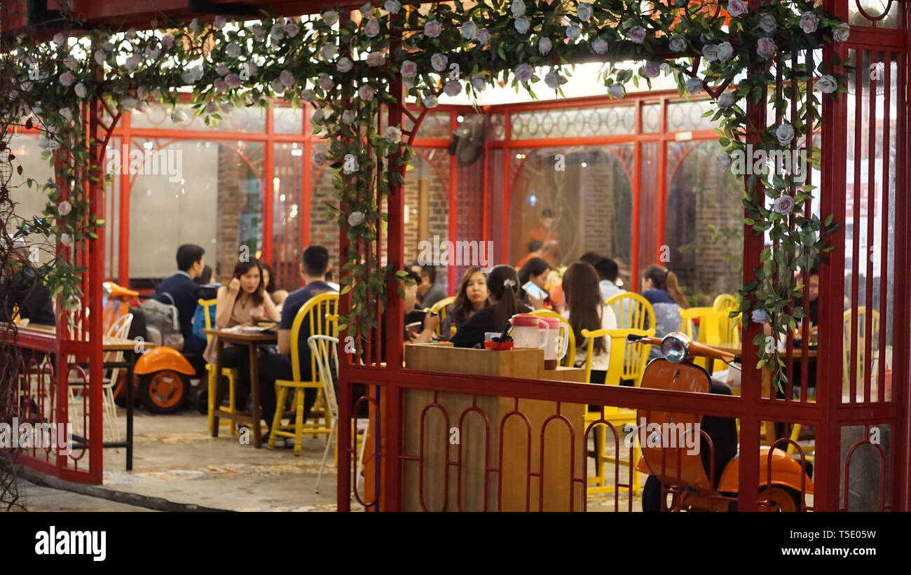 windows separation frame at cafe Stock Photo - Alamy