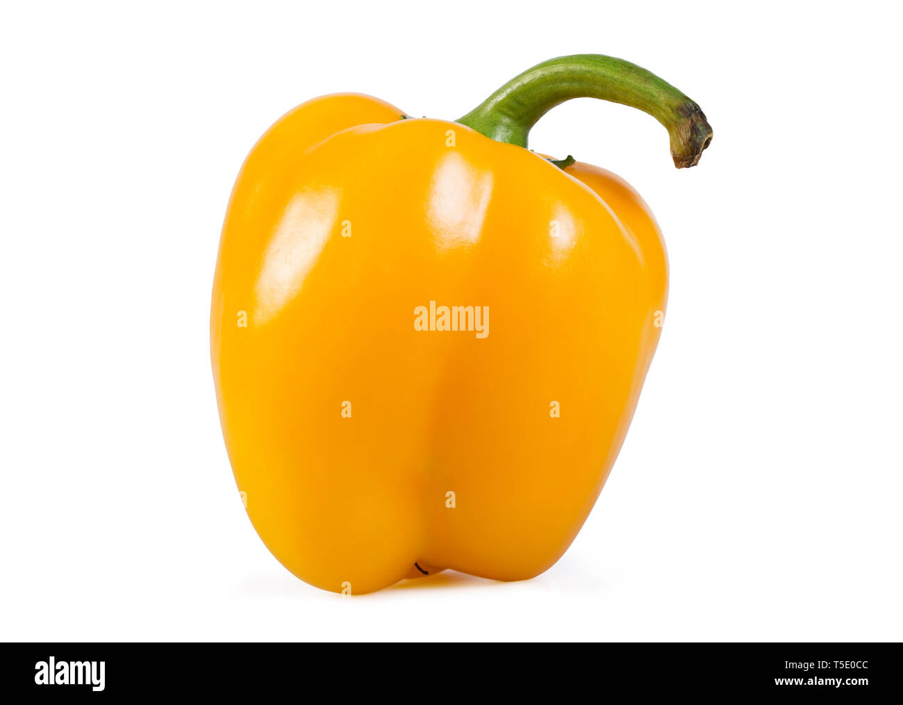 Yellow paprika isolated on white background Stock Photo Alamy