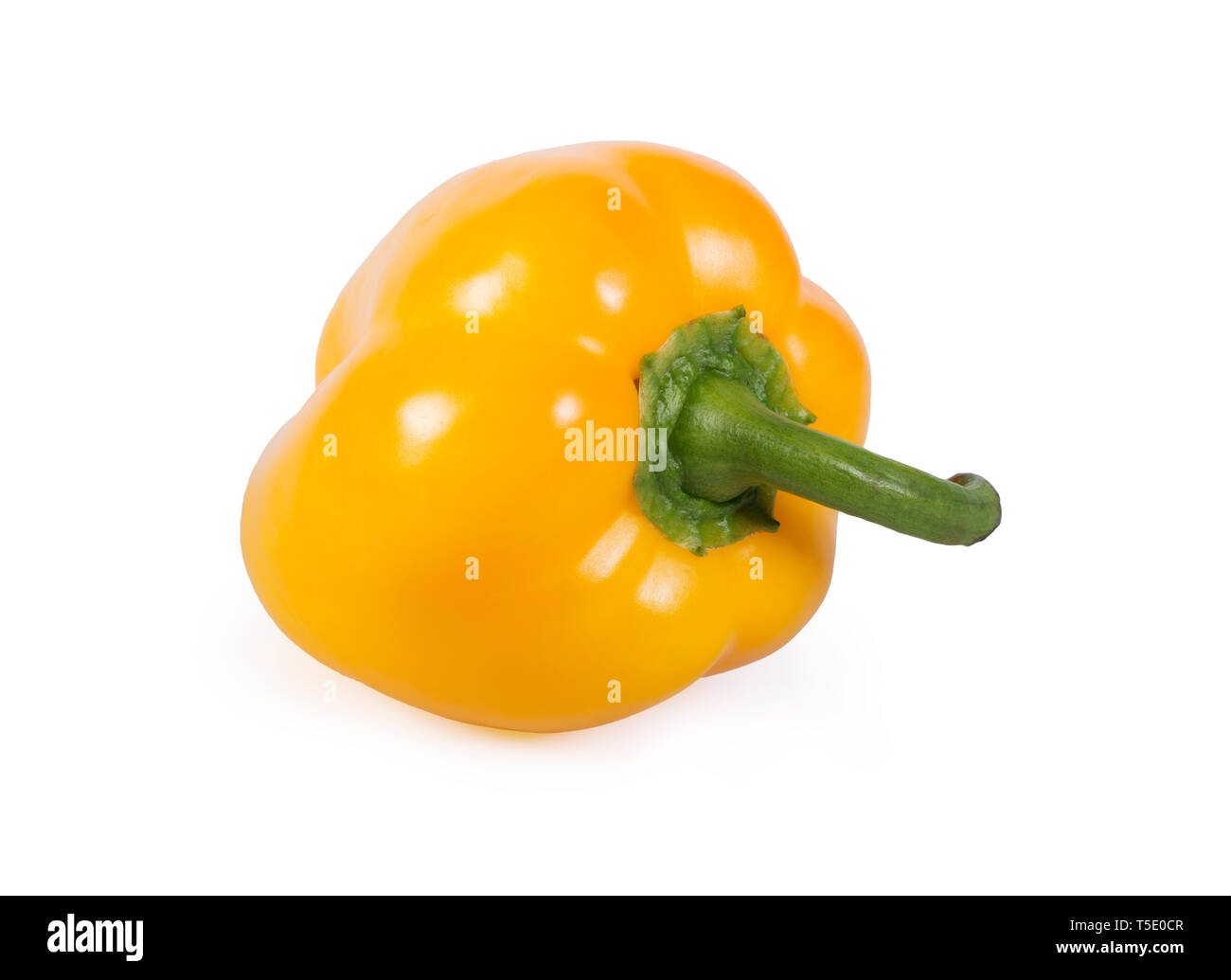 Yellow paprika isolated on white background Stock Photo Alamy