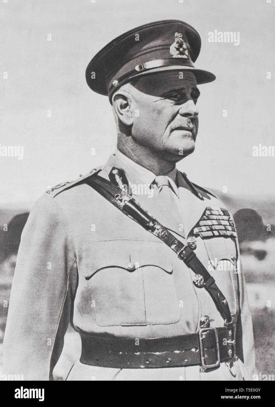 General (later field marshal) Archibald Percival Wavell, 1st Earl Wavelll Wavell (1883 – 24 1950), the winner of Libya's first campaign. Pushing back  Stock Photo