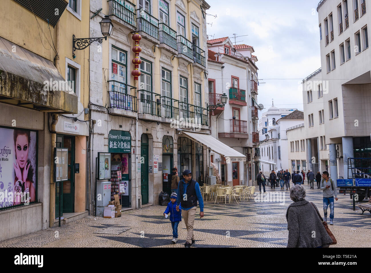 Rua da Mouraria street in Lisbon, Portugal Stock Photo Alamy