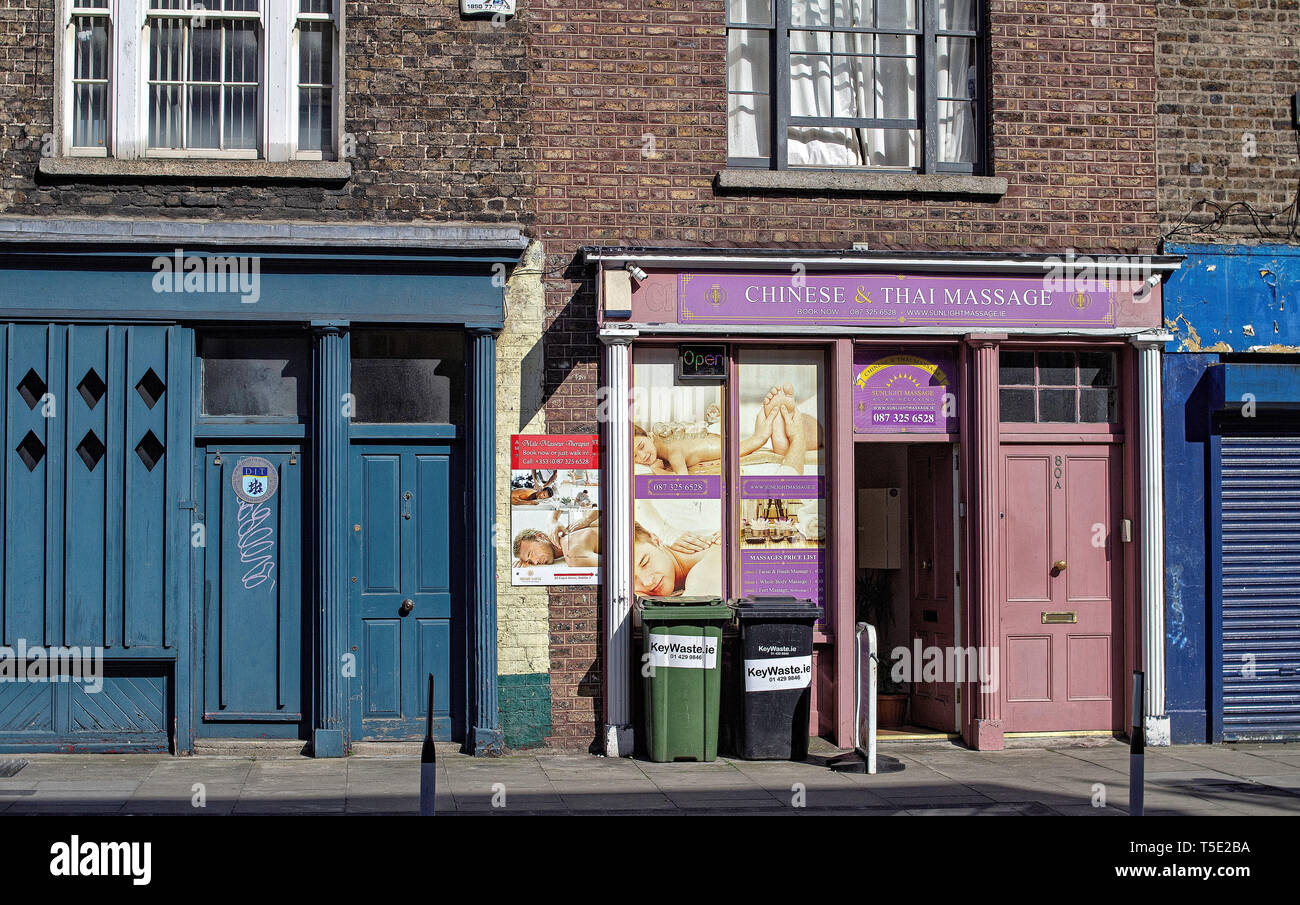 A Chinese, Thai massage centre in Capel Street Dublin. Stock Photo