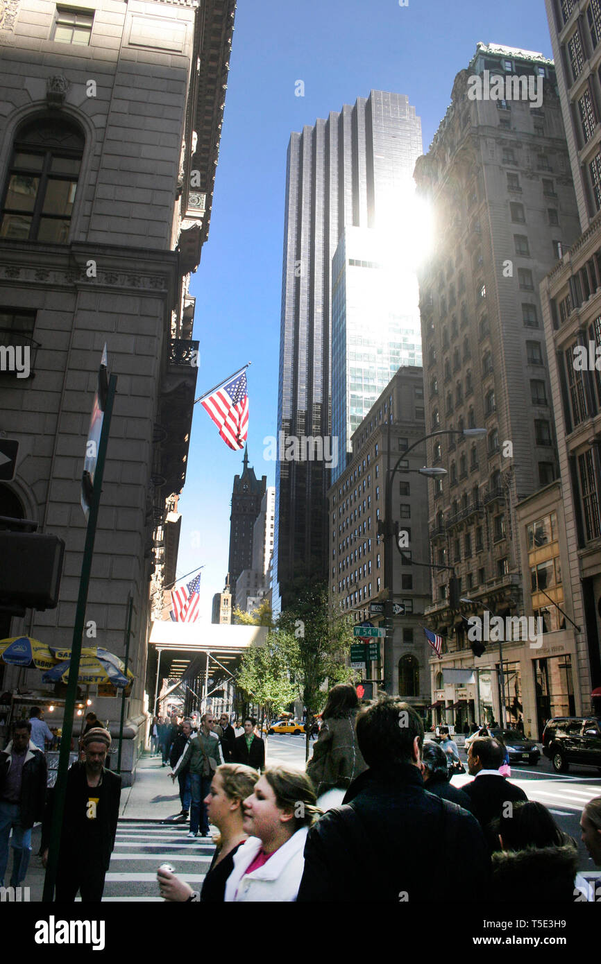 People walking on Manhattan's 5th Ave in New York City, USA Stock Photo