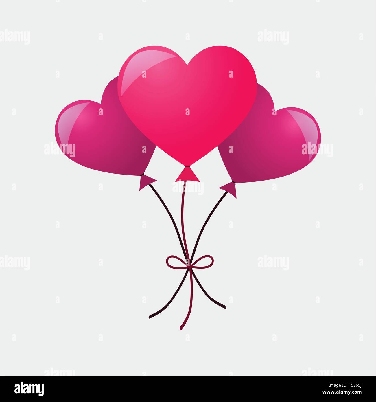 balloon with heart shape vector symbol illustration Stock Vector Image ...