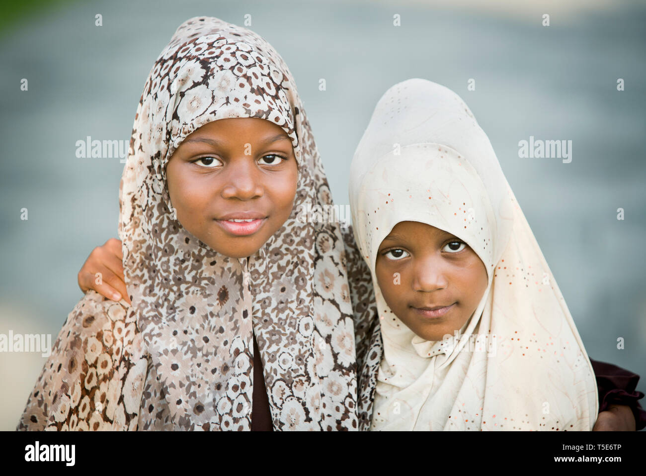 two Muslim girls Stock Photo