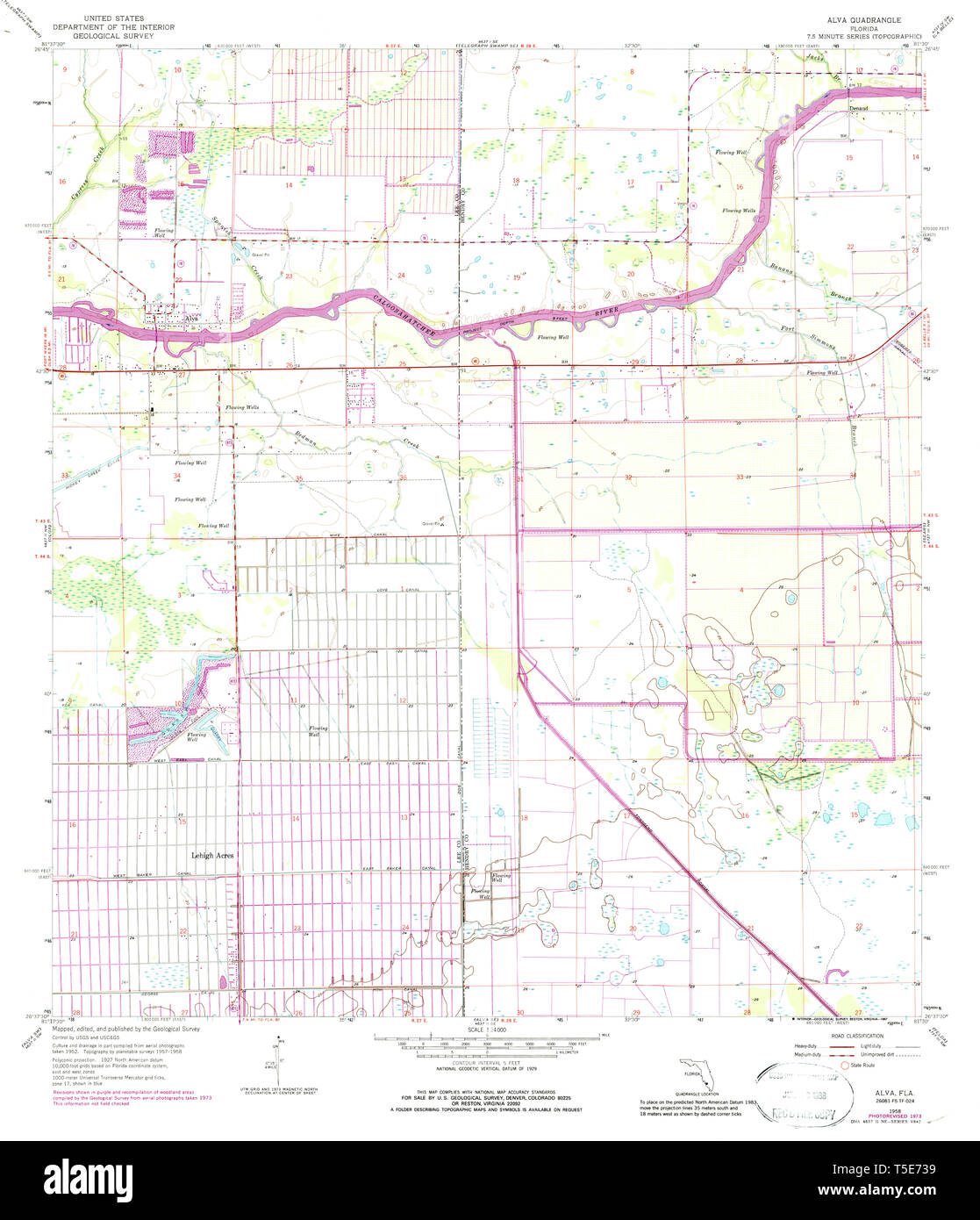 Map of alva hires stock photography and images Alamy