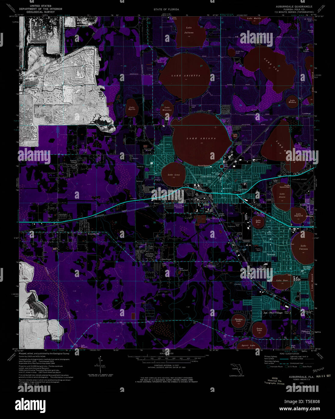 Map of auburndale hires stock photography and images Alamy