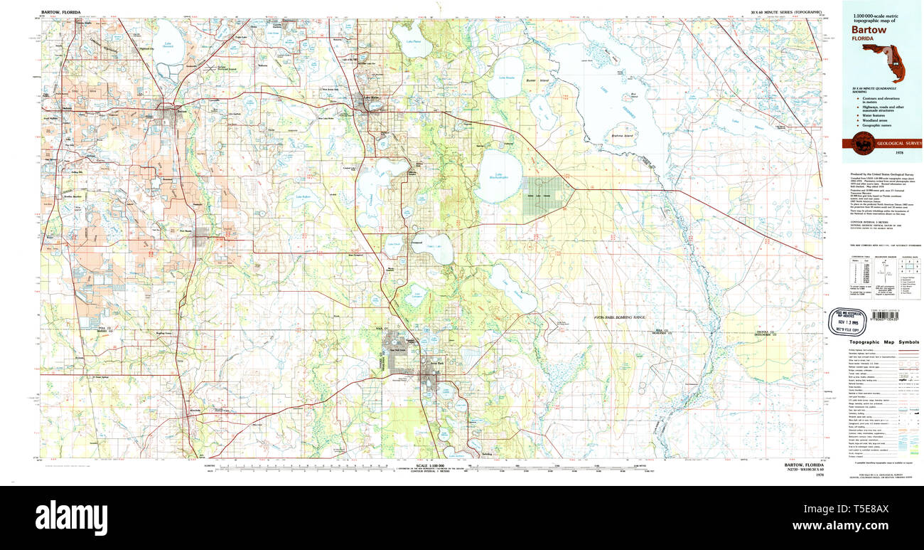 Map of bartow hires stock photography and images Alamy