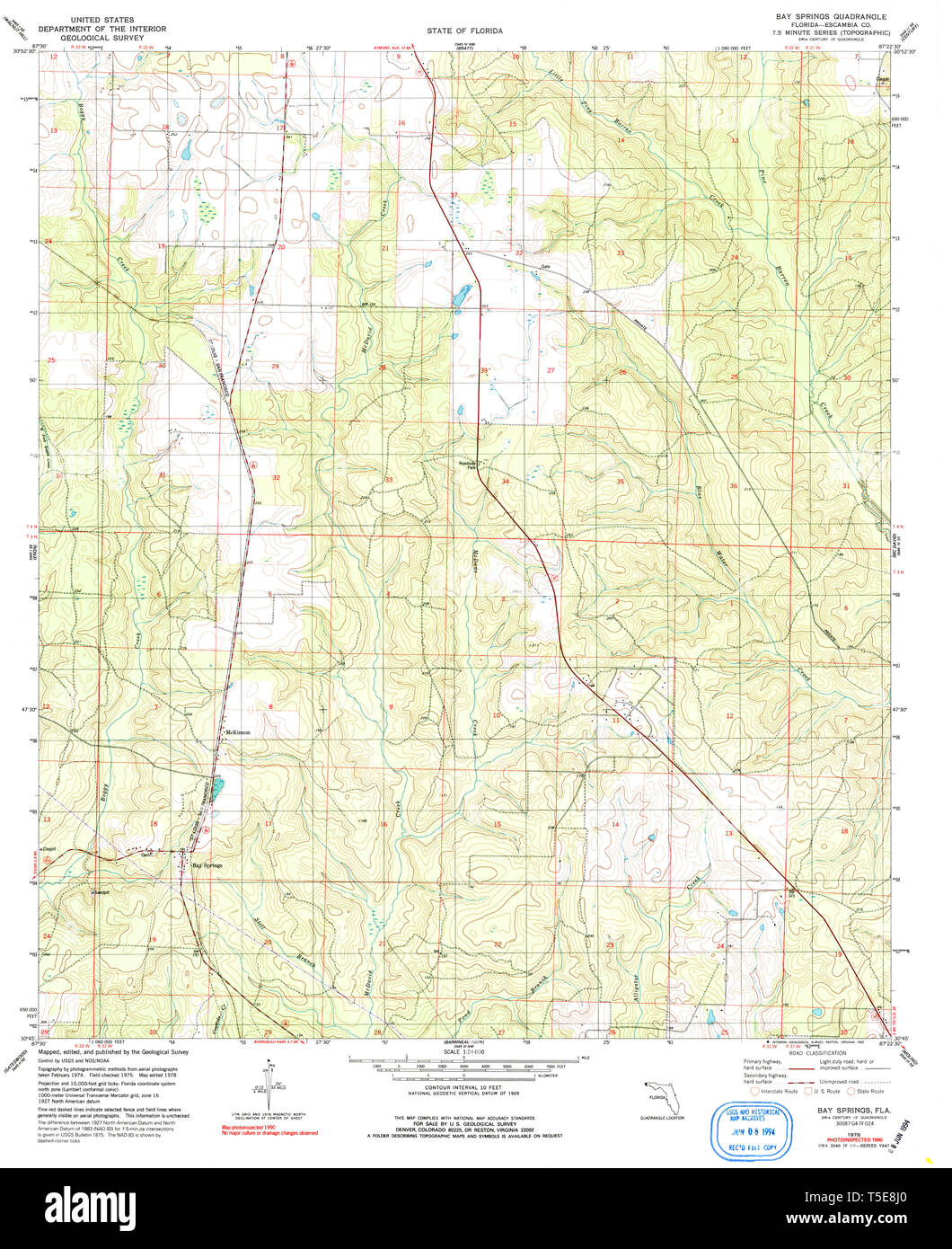 Map of bay springs hires stock photography and images Alamy