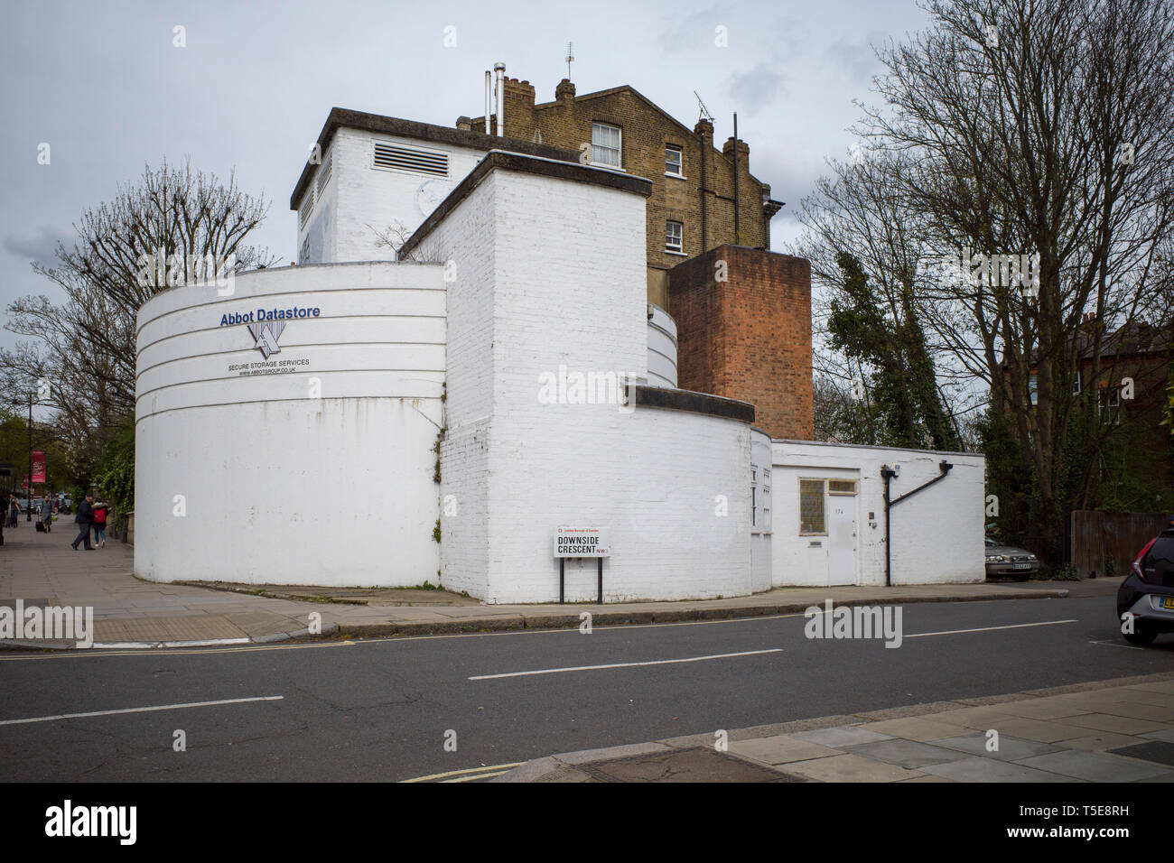 Belsize Park deep level air raid shelter constructed in 1944 during WWII to provide  protection for up to 8,000 people in the event of air raids Stock Photo