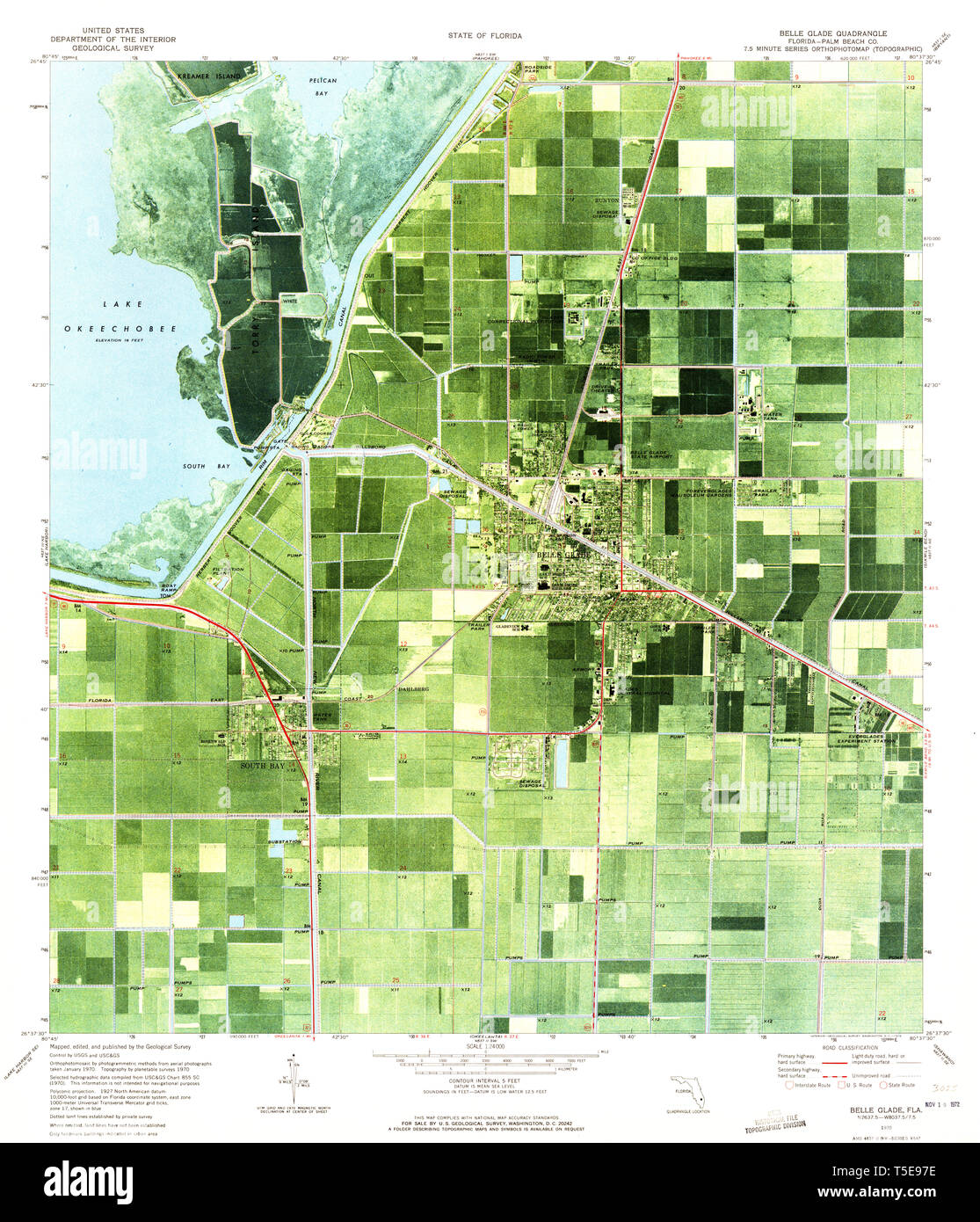 Belle glade florida map hires stock photography and images Alamy