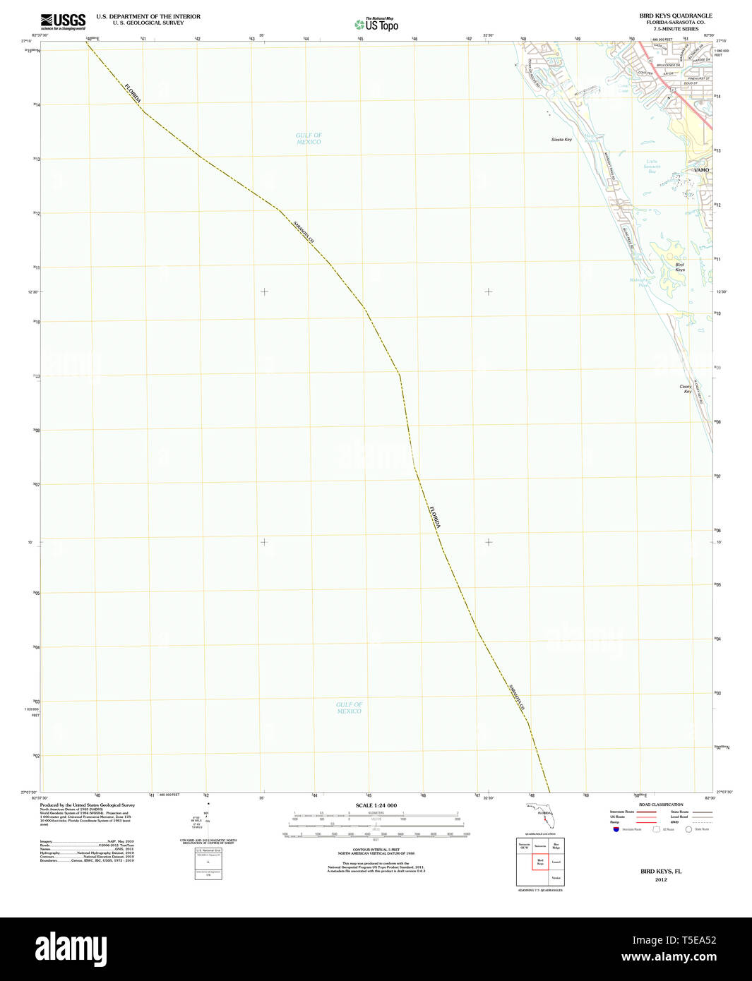 Map of florida keys hi-res stock photography and images - Alamy