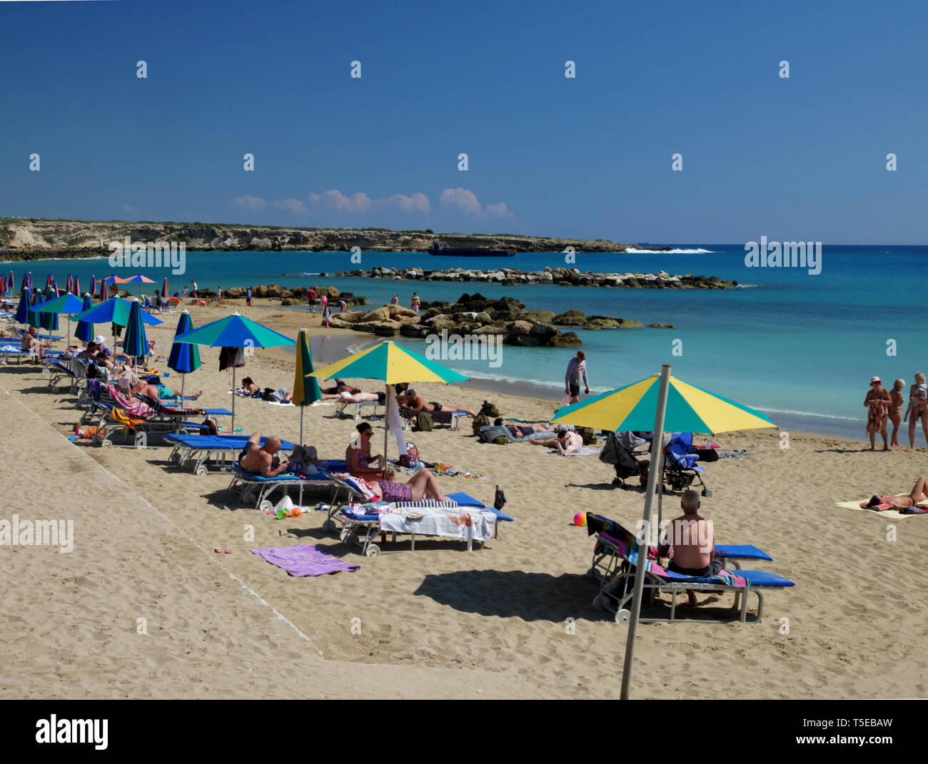 Corallia beach, Coral Bay, Paphos, Cyprus Stock Photo - Alamy