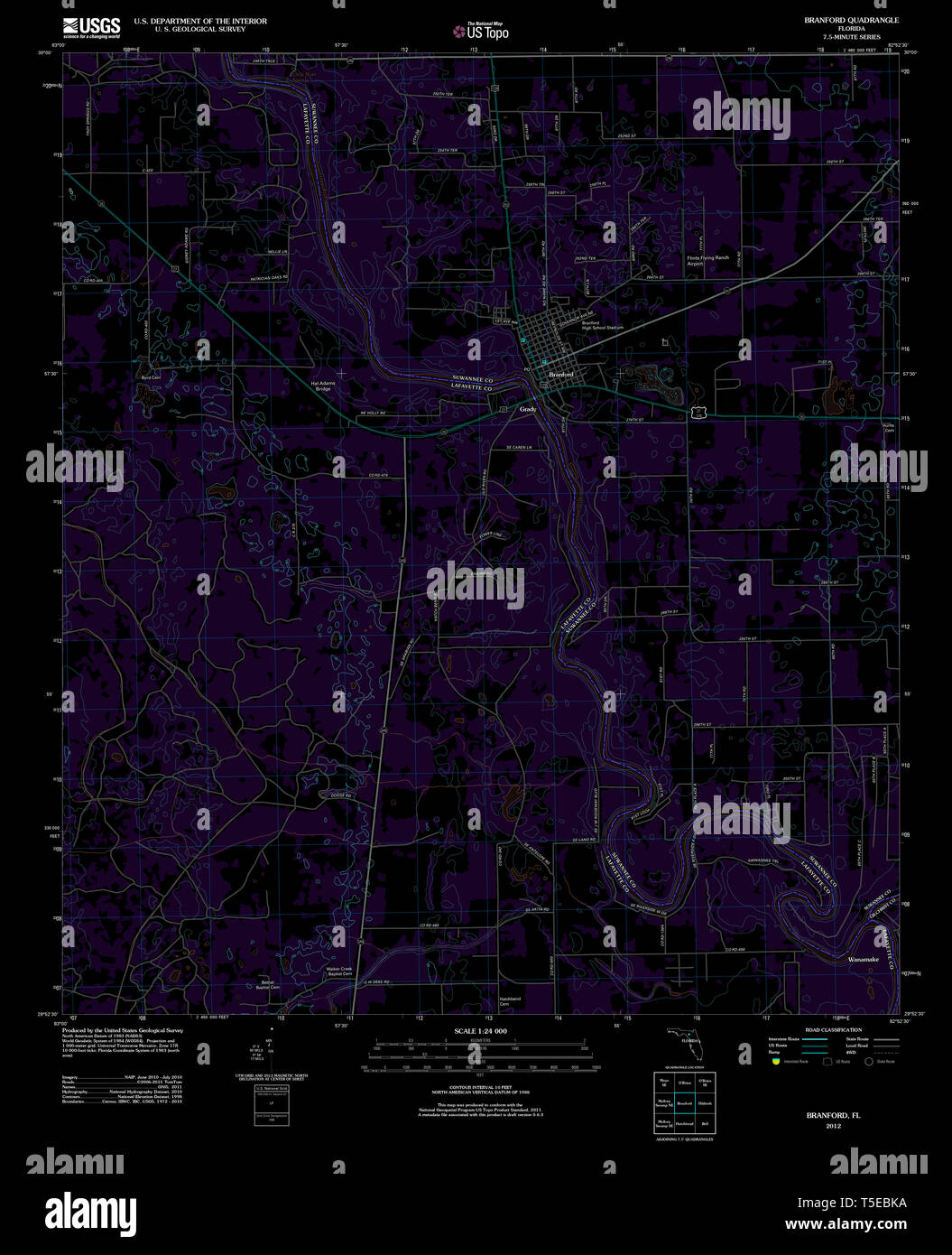 Map of branford florida hires stock photography and images Alamy