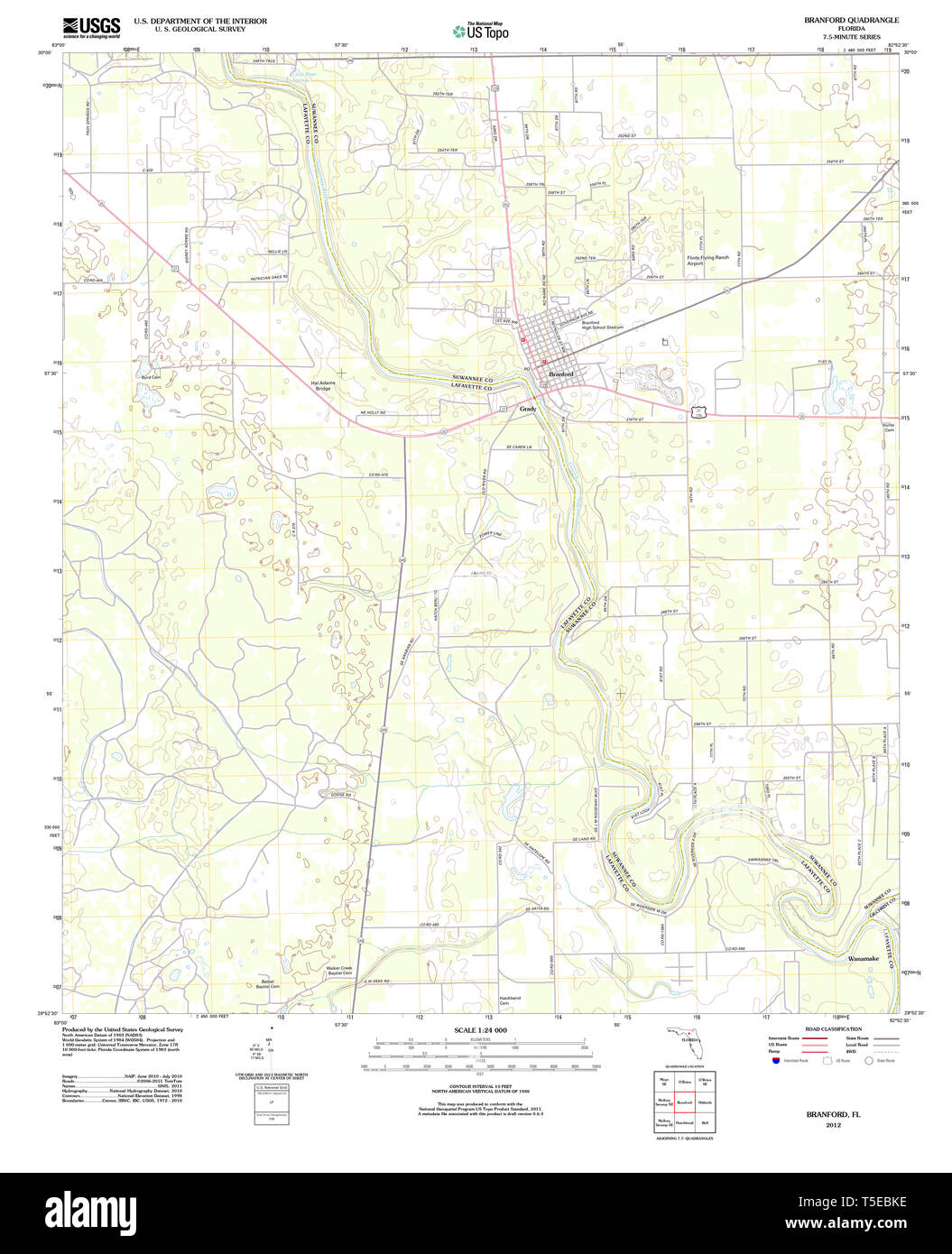 Map of branford florida hires stock photography and images Alamy