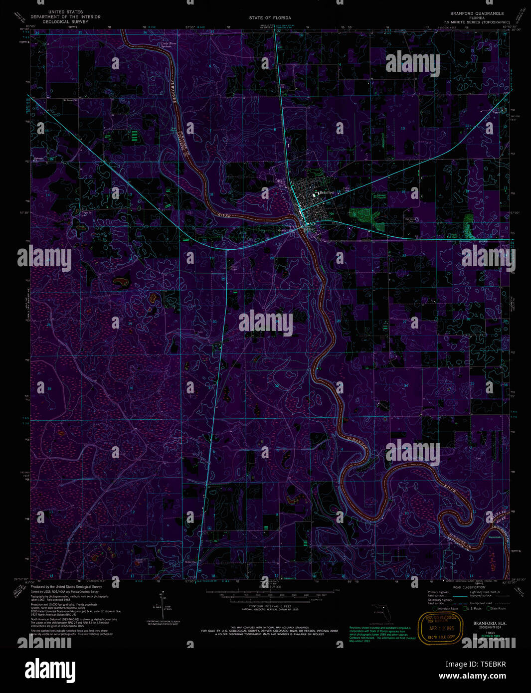 Map of branford florida hires stock photography and images Alamy