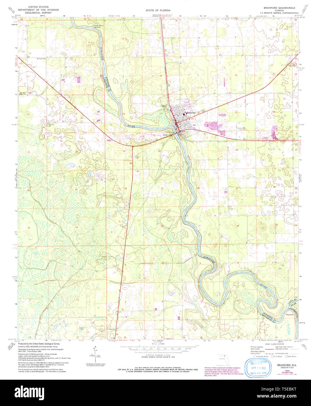 Branford florida map Cut Out Stock Images & Pictures Alamy