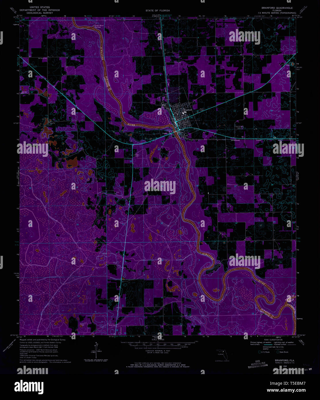 Map of branford florida hires stock photography and images Alamy