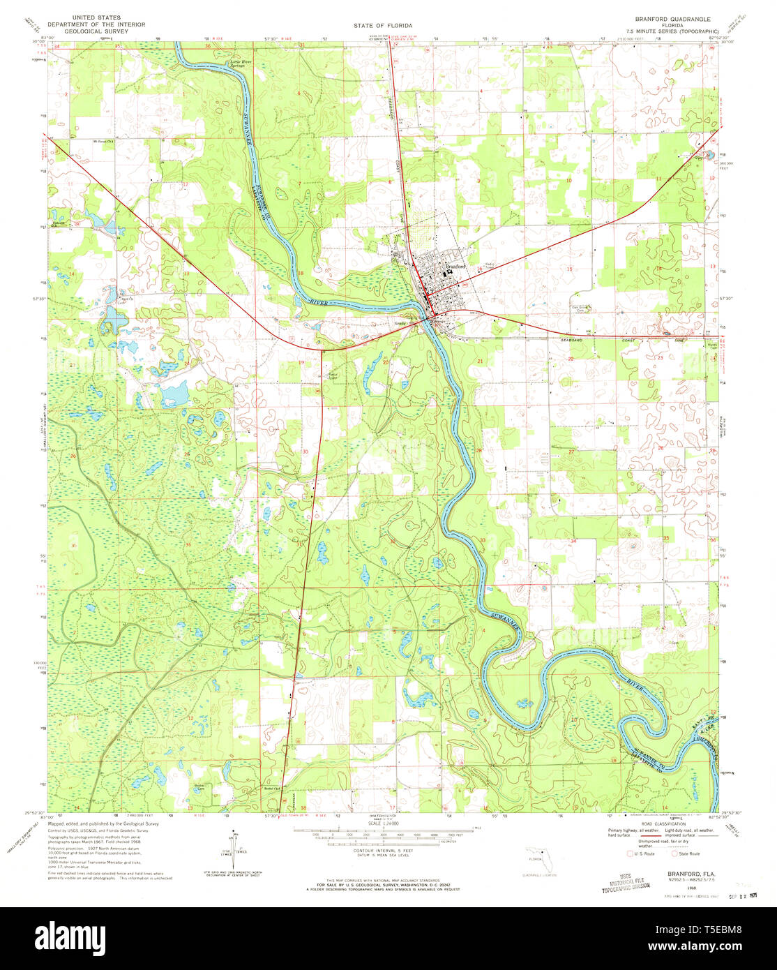 Branford florida map hires stock photography and images Alamy