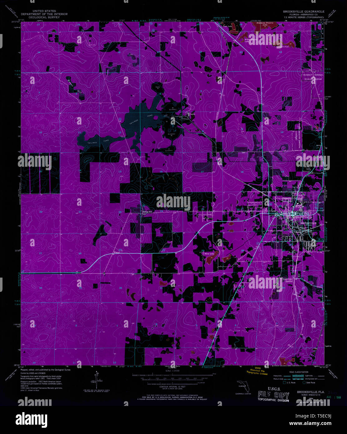 Brooksville florida map hires stock photography and images Alamy