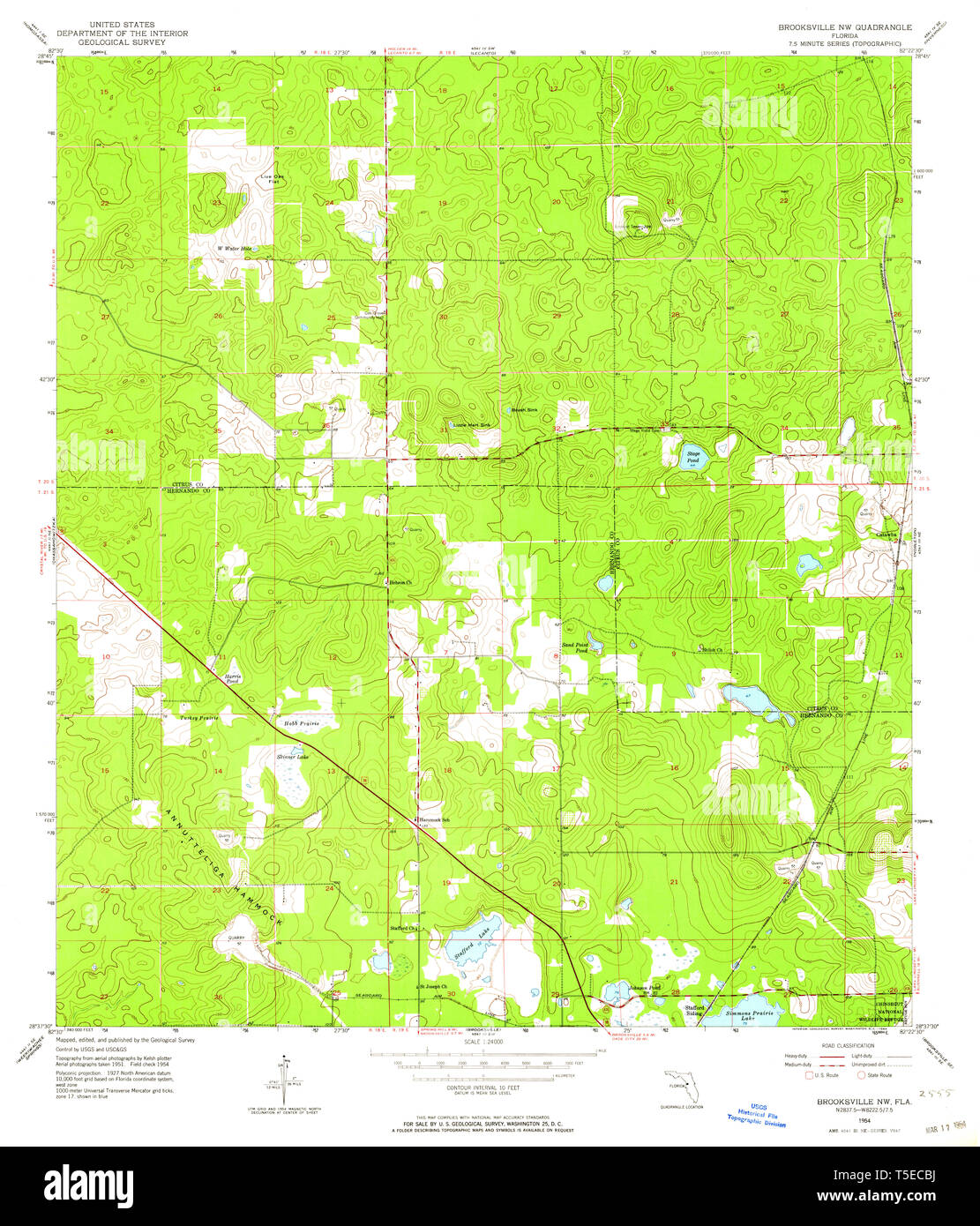 Brooksville florida map hires stock photography and images Alamy