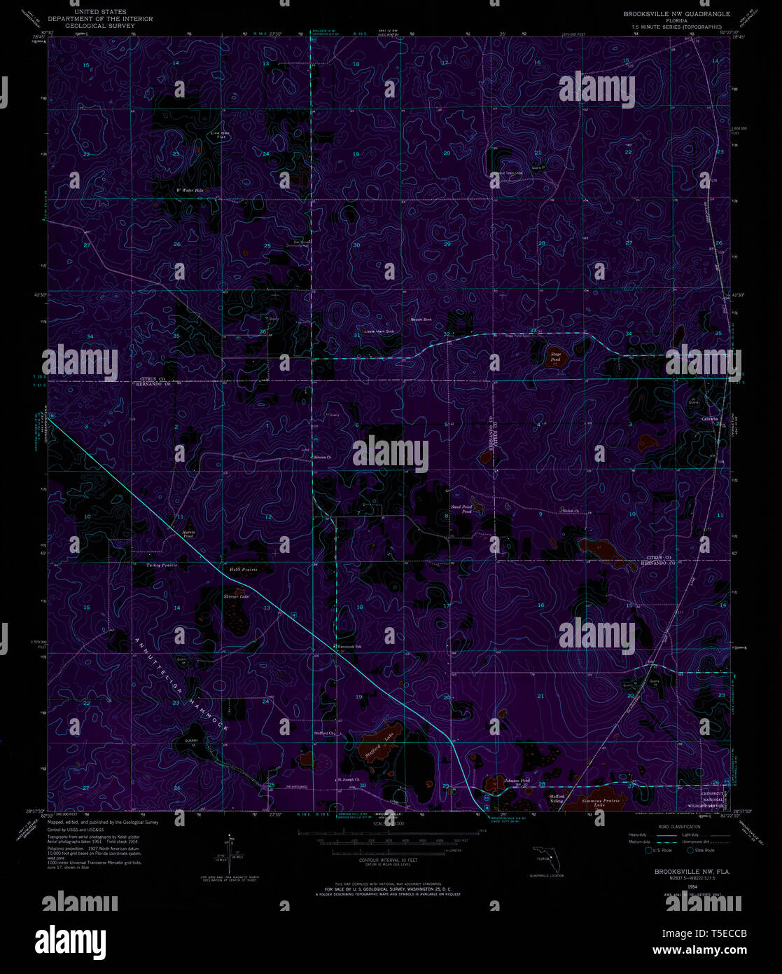 Brooksville florida map hires stock photography and images Alamy