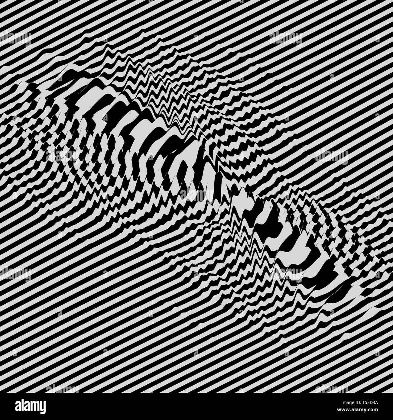 Waveform background. Dynamic visual effect. Surface