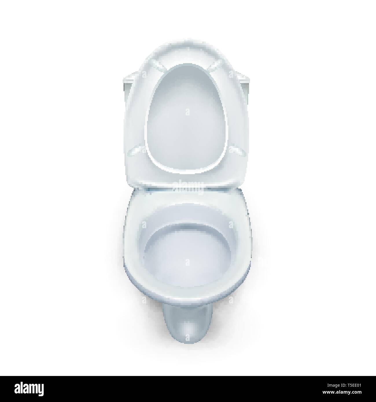 Realistic White Home Ceramic Toilet Bowl Vector Stock Vector Image ...
