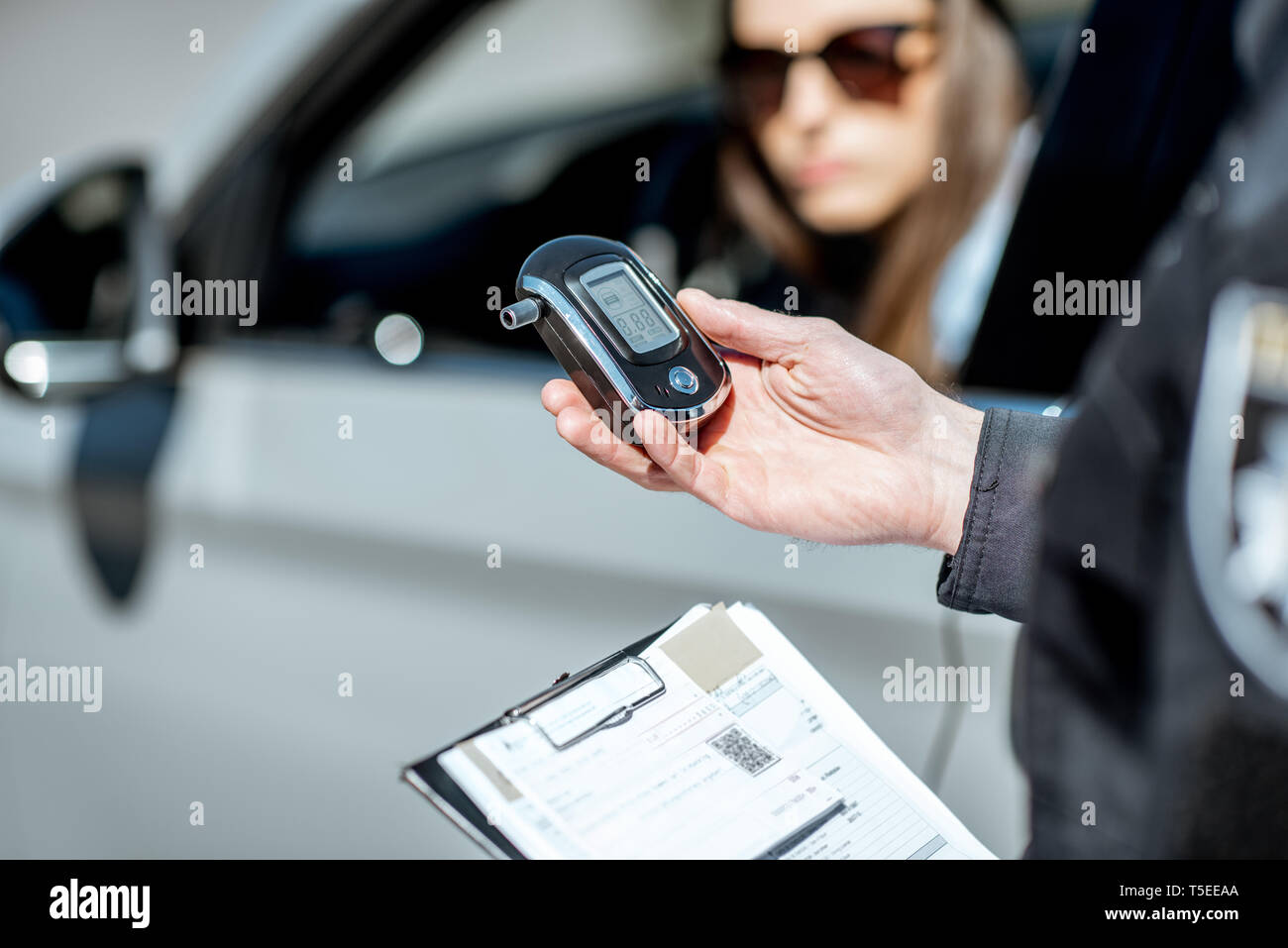 Breath test alcohol police hires stock photography and images Alamy