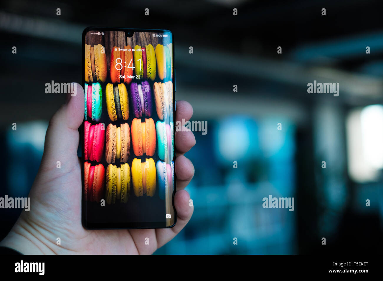 RIGA, MARCH 2019 -Recently launched Huawei P30 Pro smartphone with ...