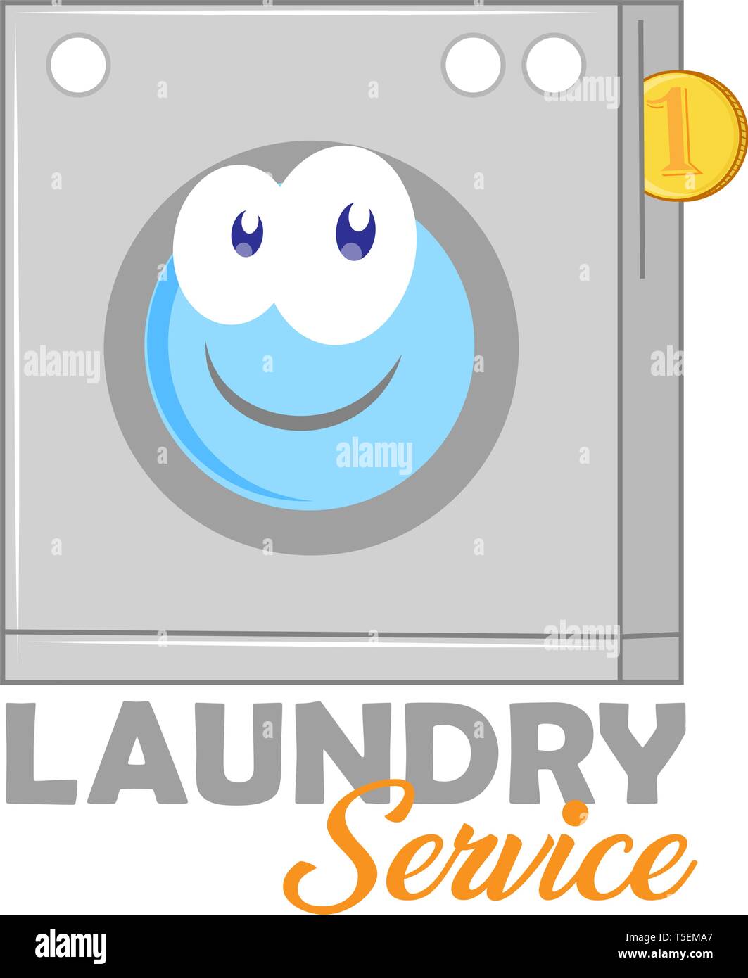 laundry logo for your business isolated on white background, flat style Stock Vector