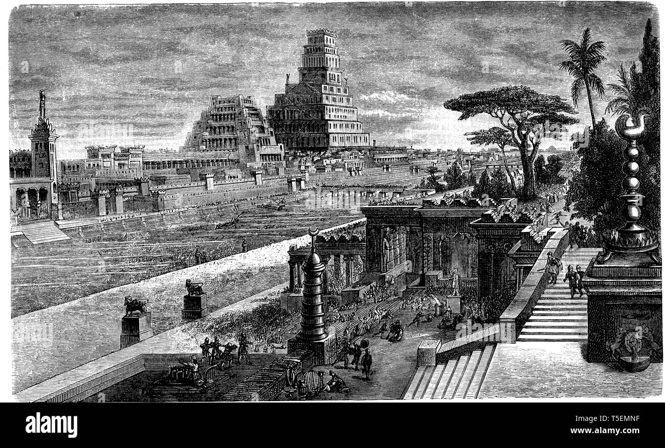 Babel Nebuchadnezzar. (reconstruction), Stock Photo