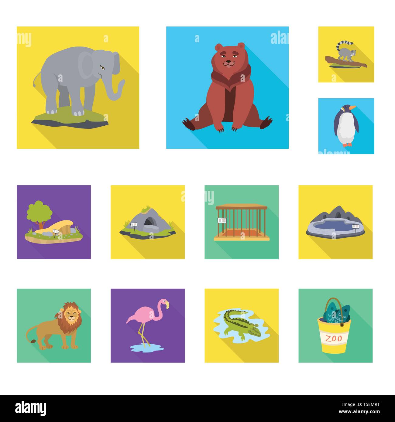 elephant,bear,lemur,penguin,trees,cave,cell,lake,lion,flamingo,crocodile,bucket,cute,brown,monkey,white,sand,empty,pool,pink,alligator,fish,huge,predator,exotic,ice,leaves,mountain,safari,animal,nature,fun,fauna,entertainment,zoo,park,forest,flora,set,vector,icon,illustration,isolated,collection,design,element,graphic,sign,flat,shadow Vector Vectors , Stock Vector
