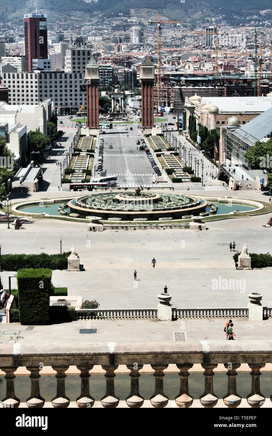 An aerial view of Barcelona Stock Photo - Alamy