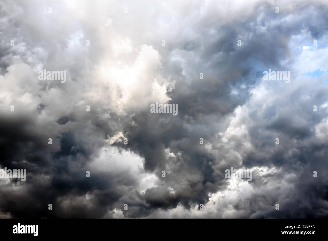 abstract background from moody sky and dark storm clouds. surface texture thunderstorm sky Stock Photo