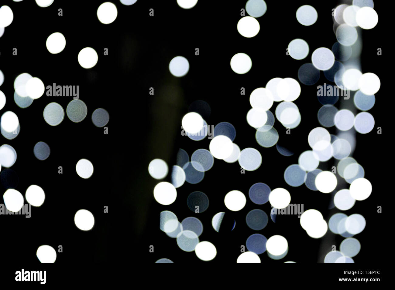 Abstract blur black and white bokeh background. many round light on  background Stock Photo - Alamy