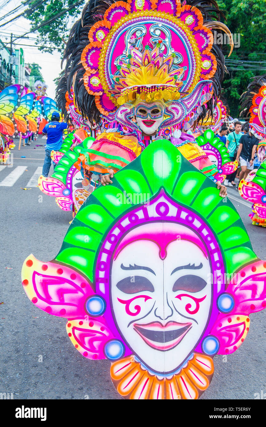 Participant In The Masskara Festival In Bacolod Philippines Stock Photo Alamy