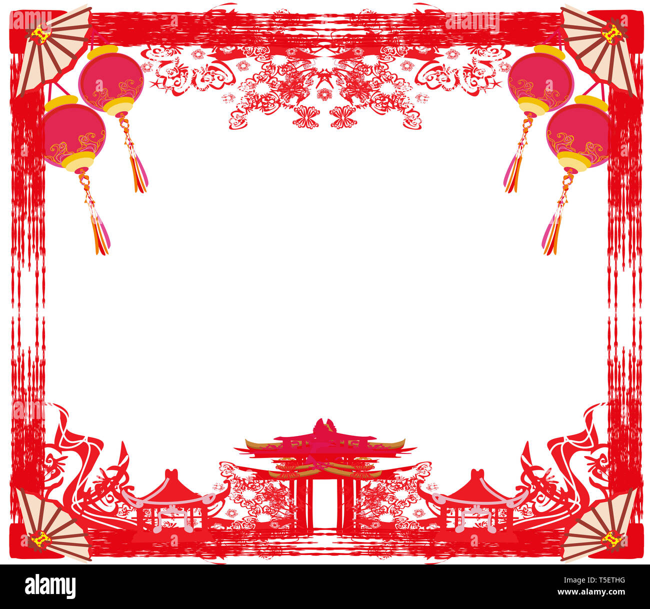 MidAutumn Festival for Chinese New Year frame Stock Photo Alamy