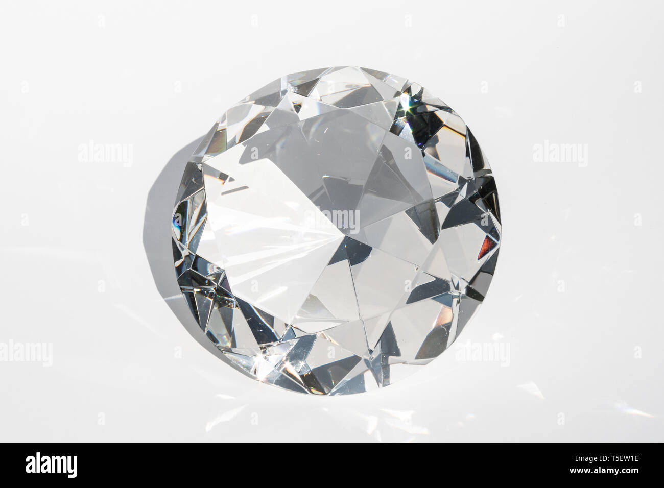 Glass diamond isolated. Luxury concept Stock Photo