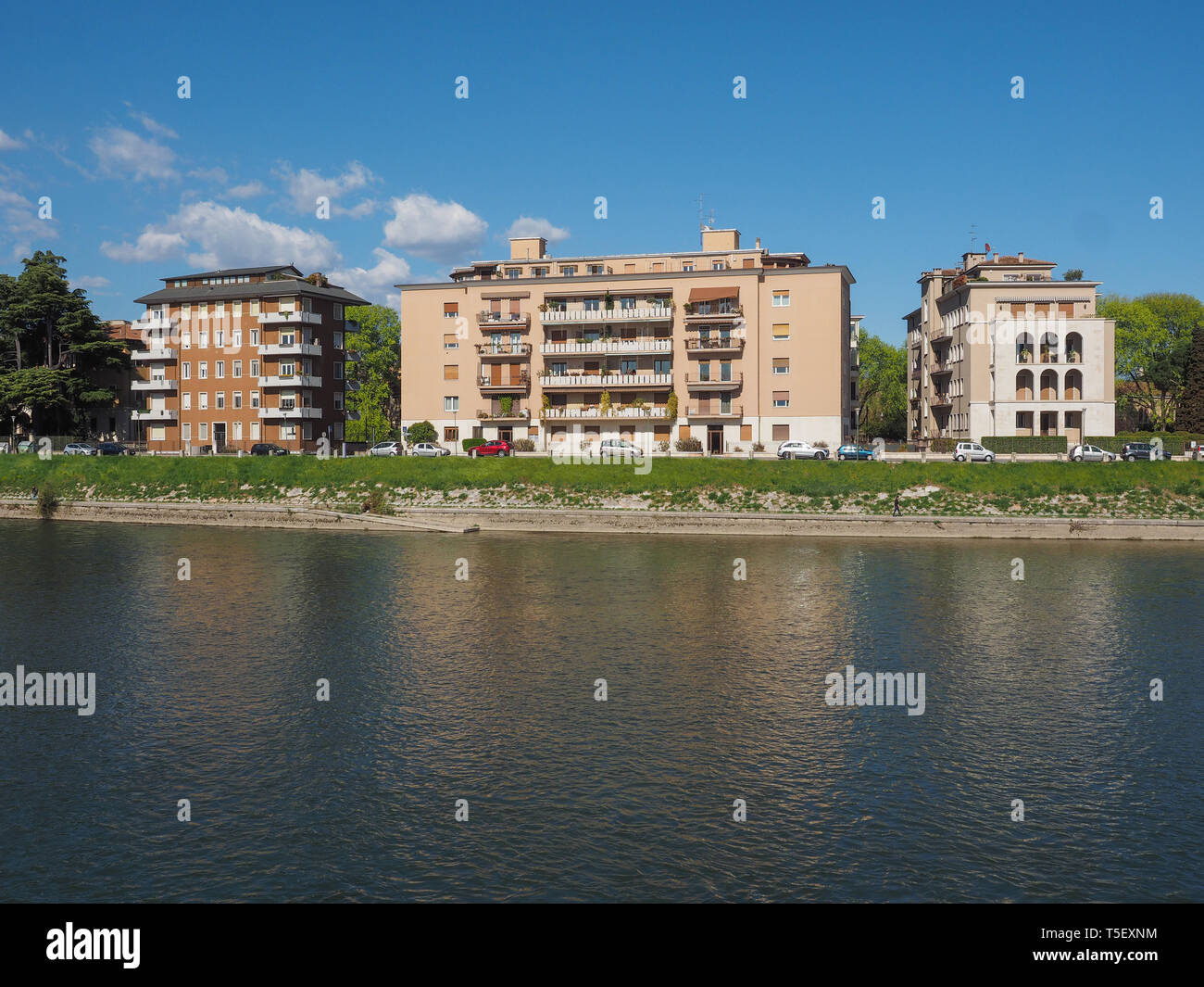 View of River Adige in Verona, Italy Stock Photo - Alamy