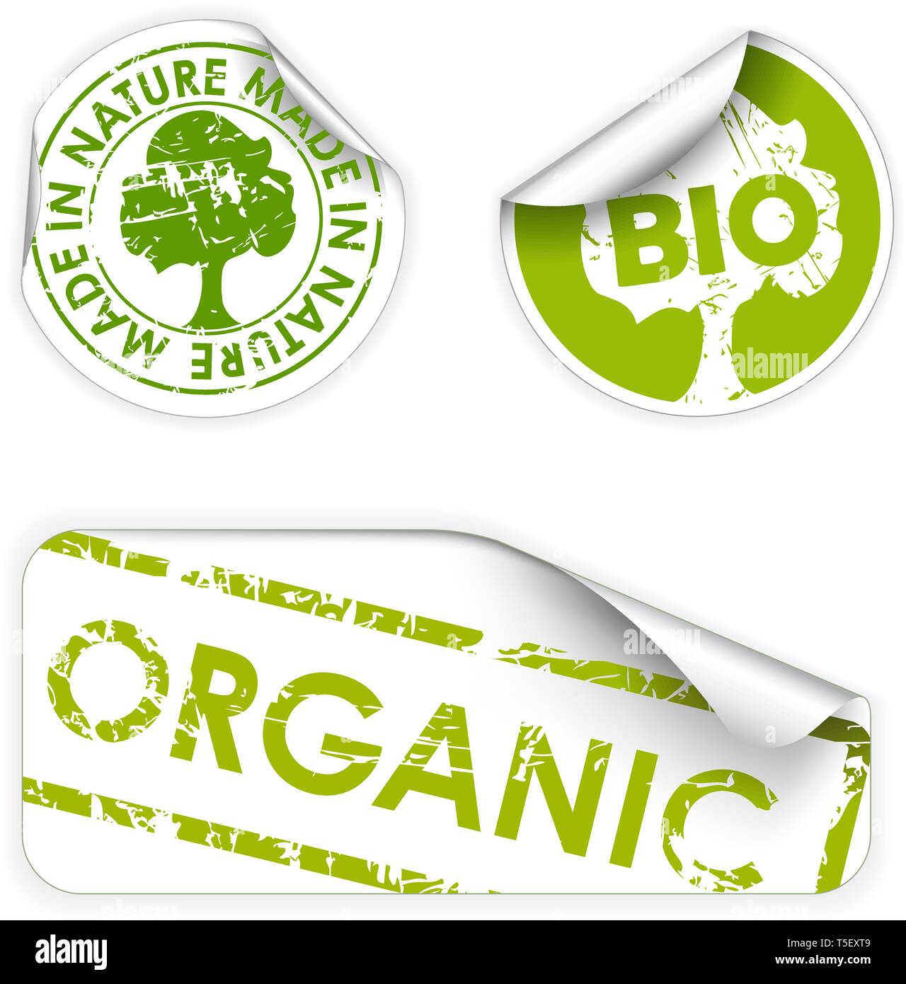 Set of labels with stamps for organic, fresh, healthy, bio food Stock ...